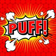 Puff! Comic Speech Bubble Cartoon