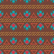Retro oriental seamless pattern vector background N2