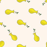 Flower pot cartoon seamless pattern background N8