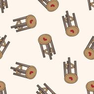 chair cartoon seamless pattern background N25
