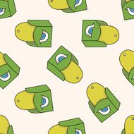 chair cartoon seamless pattern background N27