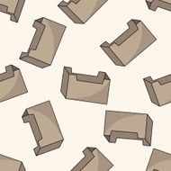 furniture cabinet cartoon seamless pattern background N14