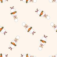 chef cartoon seamless pattern background N55