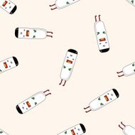monster cartoon seamless pattern background N42