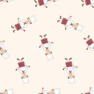 chef cartoon seamless pattern background N56