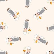 chef cartoon seamless pattern background N57