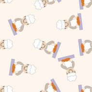 chef cartoon seamless pattern background N59