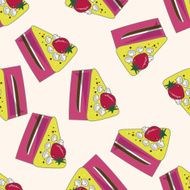 decorating cake 10 cartoon seamless pattern background N65