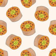 decorating cake 10 cartoon seamless pattern background N67