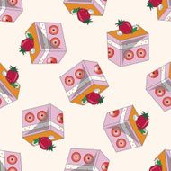 decorating cake 10 cartoon seamless pattern background N72