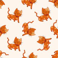 animal cat cartoon seamless pattern background N28