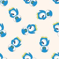 animal penguin cartoon seamless pattern background N3