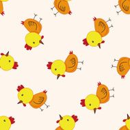 animal chicken cartoon seamless pattern background N3