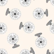 Home appliances theme ectric fan cartoon seamless pattern background N8