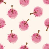 tree cartoon seamless pattern background N31