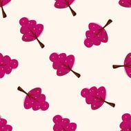 tree cartoon seamless pattern background N35
