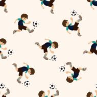 Sport soccer player cartoon seamless pattern background N30