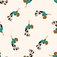 Sport soccer player cartoon seamless pattern background N32