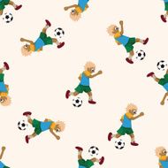 Sport soccer player cartoon seamless pattern background N35