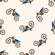 transportation motor cartoon seamless pattern background N36