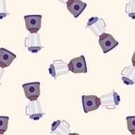 kitchenware juicer cartoon seamless pattern background N5