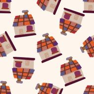 Building house cartoon seamless pattern background N46