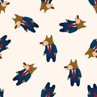 animal dog cartoon seamless pattern background N57