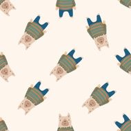 animal dog cartoon seamless pattern background N58