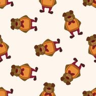 animal dog cartoon seamless pattern background N59