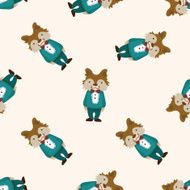 animal dog cartoon seamless pattern background N60