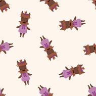 animal dog cartoon seamless pattern background N62