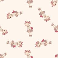 animal dog cartoon seamless pattern background N63