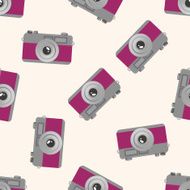 camera cartoon seamless pattern background N54