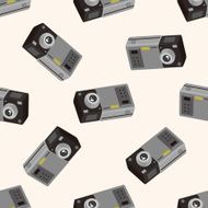 camera cartoon seamless pattern background N57