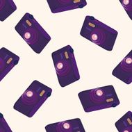 camera cartoon seamless pattern background N62