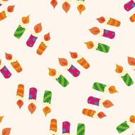 Birthday candle cartoon seamless pattern background N2