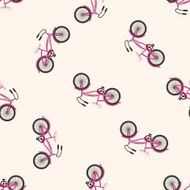 bicycle cartoon design seamless pattern background N2