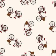 bicycle cartoon design seamless pattern background N5