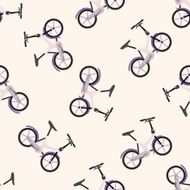 bicycle cartoon design seamless pattern background N6