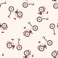 bicycle cartoon design seamless pattern background N7