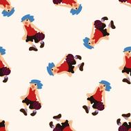 basketball player cartoon seamless pattern background N44