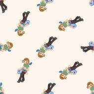 band member guitar player cartoon seamless pattern background N23