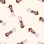 band member singer cartoon seamless pattern background N9