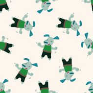 animal dog cartoon seamless pattern background N64