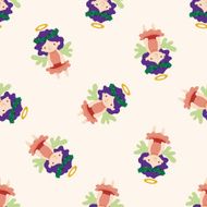 angel cartoon design seamless pattern background