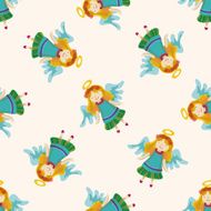 angel cartoon design seamless pattern background N4
