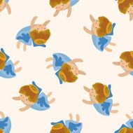 angel cartoon design seamless pattern background N5