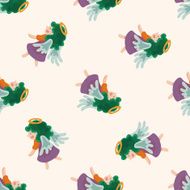 angel cartoon design seamless pattern background N6