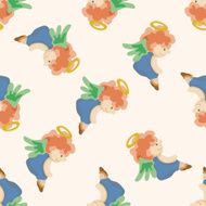 angel cartoon design seamless pattern background N9