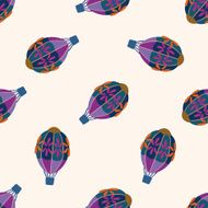 hot air ballon design cartoon seamless pattern background N2